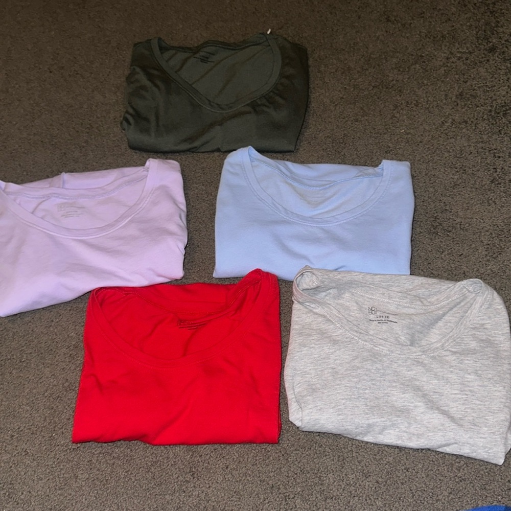 Pack of 5 plain tees different colors